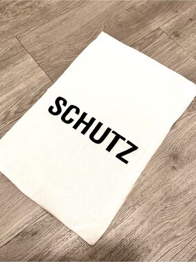 SCHUTZ Soft White Drawstring Dust Bag 15x10.25 inches